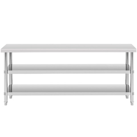Stół blat roboczy stalowy nierdzewny 2 półki 200x60cm Stół blat roboczy stalowy nierdzewny 2 półki 200x60cm