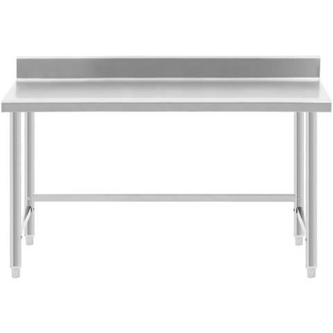 Stół blat roboczy stalowy nierdzewny przyścienny z rantem 150x70cm Stół blat roboczy stalowy nierdzewny przyścienny z rantem 150x70cm
