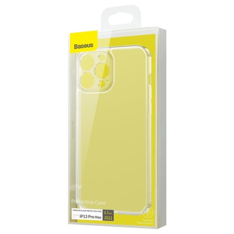 Etui pokrowiec do iPhone 13 Pro Max sztywna obudowa z żelową ramką przezroczysty Etui pokrowiec do iPhone 13 Pro Max sztywna obudowa z żelową ramką przezroczysty