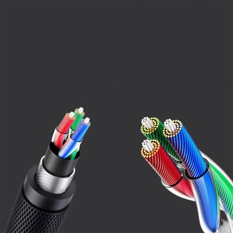 Kabel przewód audio AUX mini jack 3.5mm męski 2m czarny Kabel przewód audio AUX mini jack 3.5mm męski 2m czarny