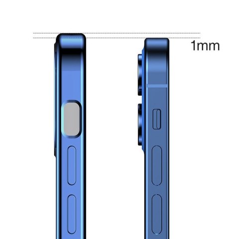 Ultra cienkie przezroczyste etui z metaliczną ramką do iPhone 12 Pro złoty