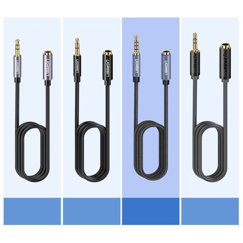 Przedłużacz kabel adapter audio AUX mini jack 3.5mm 1.5m niebieski