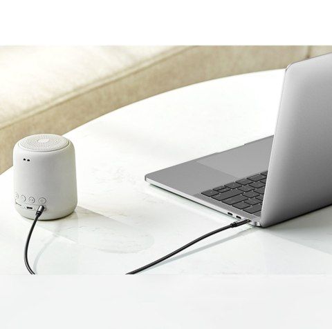 Przewód kabel kątowy AUX 2x mini jack 3.5mm 1.5m niebieski