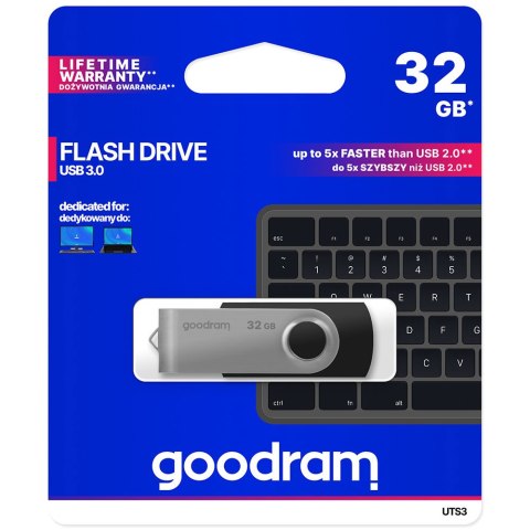 Pendrive 32GB USB 3.2 Gen 1 UTS3 czarny Pendrive 32GB USB 3.2 Gen 1 UTS3 czarny