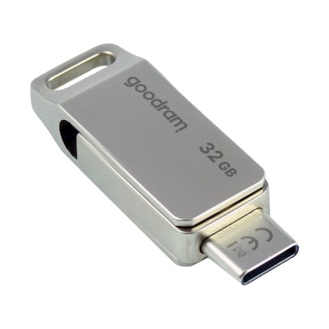 Pendrive 32GB dwa złącza USB 3.2 + USB-C OTG ODA3 srebrny Pendrive 32GB dwa złącza USB 3.2 + USB-C OTG ODA3 srebrny