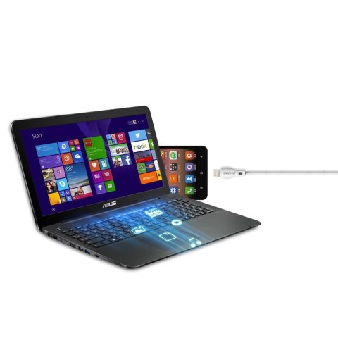 Przewód kabel USB - USB-C 2.1A 2m biały Przewód kabel USB - USB-C 2.1A 2m biały