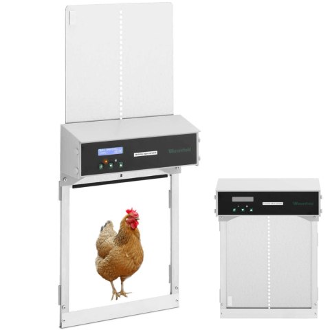 Automatyczna klapa drzwi do kurnika z czujnikiem światła 6 V LCD Automatyczna klapa drzwi do kurnika z czujnikiem światła 6 V LCD