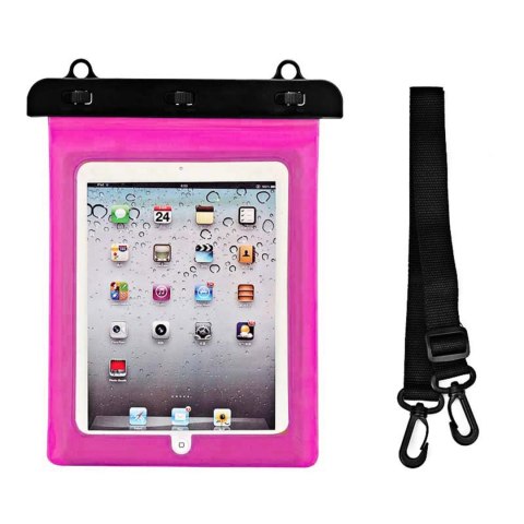 Etui wodoszczelne na tablet PVC z regulowanym paskiem Outdoor - różowe Etui wodoszczelne na tablet PVC z regulowanym paskiem Outdoor - różowe