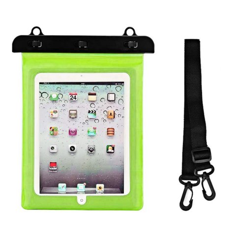 Etui wodoszczelne na tablet PVC z regulowanym paskiem Outdoor - zielone Etui wodoszczelne na tablet PVC z regulowanym paskiem Outdoor - zielone