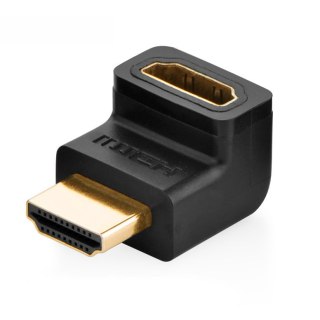 Wtyczka kątowa przejściówka do gniazda HDMI czarny
