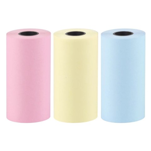 Taśma rolka papier do drukarki termicznej Mini Kot 3 kolory ZESTAW 3szt. Taśma rolka papier do drukarki termicznej Mini Kot 3 kolory ZESTAW 3szt.