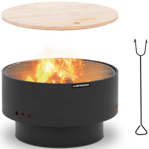 Palenisko ogrodowe grill stolik 3w1 metalowe 60 x 60 x 36 cm Palenisko ogrodowe grill stolik 3w1 metalowe 60 x 60 x 36 cm
