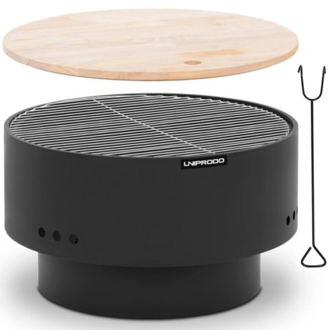 Palenisko ogrodowe grill stolik 3w1 metalowe 60 x 60 x 36 cm Palenisko ogrodowe grill stolik 3w1 metalowe 60 x 60 x 36 cm