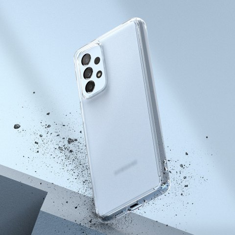 Etui pokrowiec z żelową ramką Galaxy A73 Fusion Matte półprzezroczysty Etui pokrowiec z żelową ramką Galaxy A73 Fusion Matte półprzezroczysty