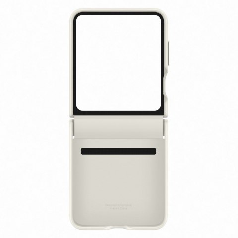 Etui pokrowiec z ekoskóry do Galaxy Z Flip 5 kremowe Etui pokrowiec z ekoskóry do Galaxy Z Flip 5 kremowe