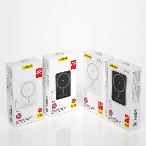 Powerbank 5000mAh magnetyczny z ładowarką indukcyjną MagSafe czarny Powerbank 5000mAh magnetyczny z ładowarką indukcyjną MagSafe czarny