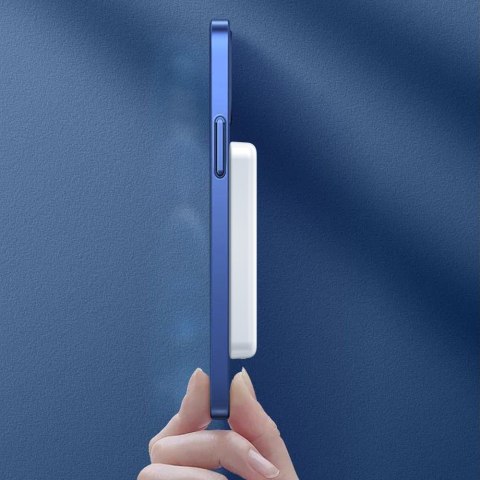 Powerbank 5000mAh magnetyczny z ładowarką indukcyjną MagSafe czarny Powerbank 5000mAh magnetyczny z ładowarką indukcyjną MagSafe czarny