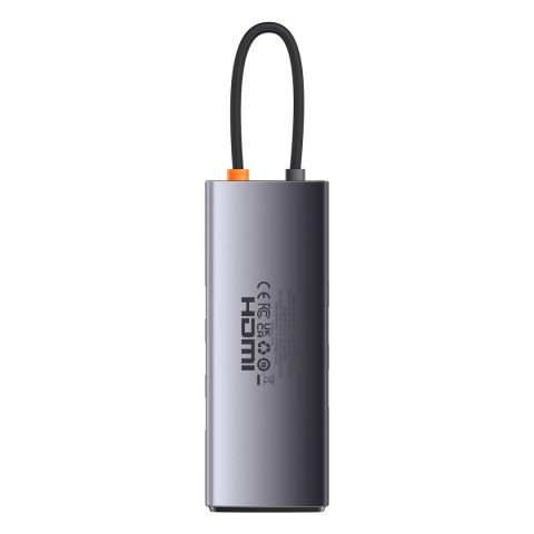 8w1 HUB adapter StarJoy USB-C do USB-C PD 3x USB-A HDMI RJ-45 SD TF szary