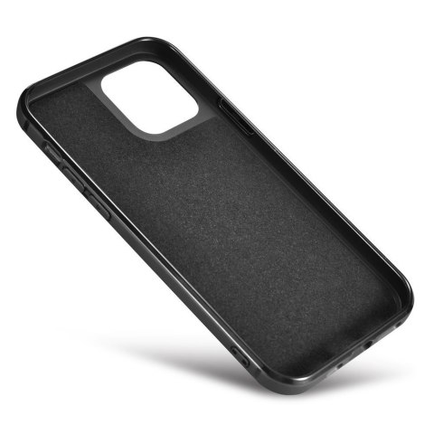 Etui pokryte naturalną skórą do iPhone 12 Pro Max Leather Oil Wax czarny