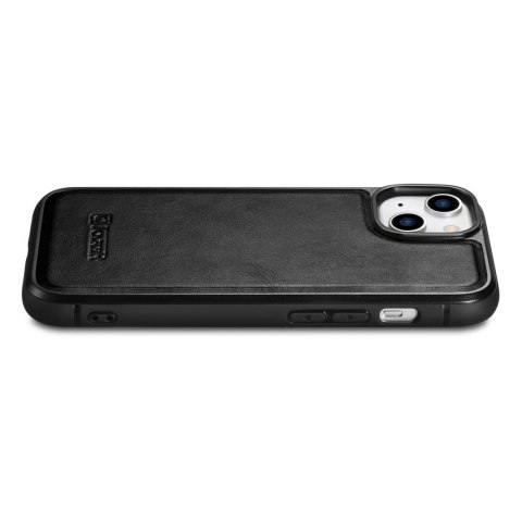 Etui pokryte naturalną skórą do iPhone 14 Plus Leather Oil Wax czarny