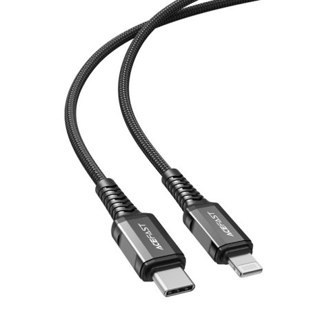 Kabel przewód MFI do iPhone USB-C - Lightning 30W 3A 1.2m czarny Kabel przewód MFI do iPhone USB-C - Lightning 30W 3A 1.2m czarny