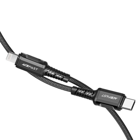 Kabel przewód MFI do iPhone USB-C - Lightning 30W 3A 1.2m czarny Kabel przewód MFI do iPhone USB-C - Lightning 30W 3A 1.2m czarny