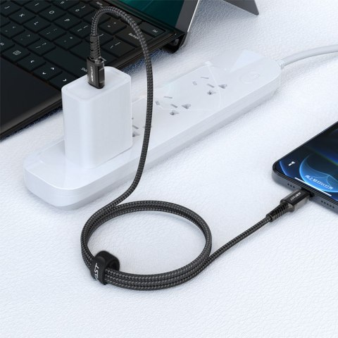 Kabel przewód MFI do iPhone USB-C - Lightning 30W 3A 1.2m czarny Kabel przewód MFI do iPhone USB-C - Lightning 30W 3A 1.2m czarny