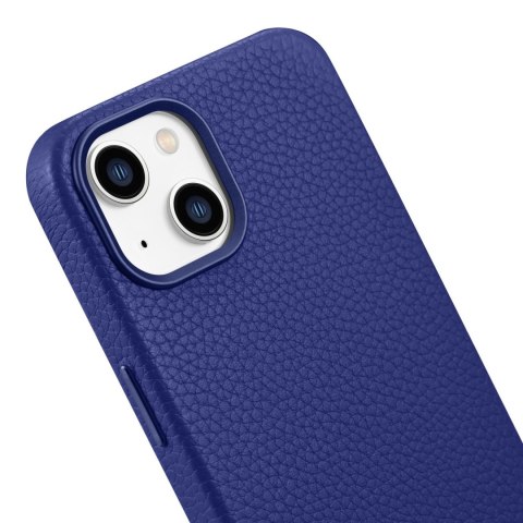 Skórzane etui iPhone 14 Plus magnetyczne z MagSafe Litchi Premium Leather Case granatowy Skórzane etui iPhone 14 Plus magnetyczne z MagSafe Litchi Premium Leather Case granatowy