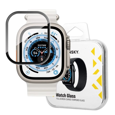 Szkło hartowane 9H z ramka na cały ekran Apple Watch Ultra 49mm Szkło hartowane 9H z ramka na cały ekran Apple Watch Ultra 49mm