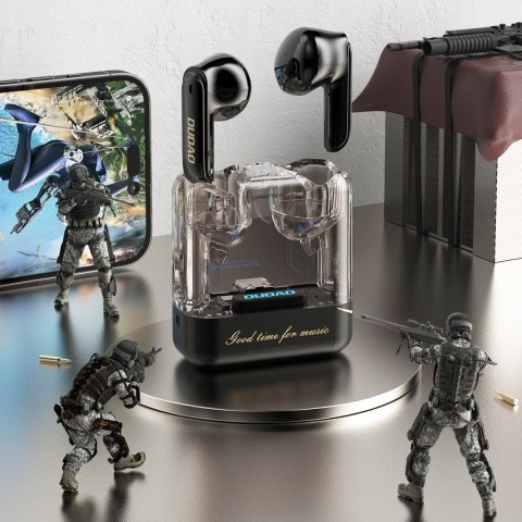 Bezprzewodowe słuchawki TWS Dudao U18Pro Bluetooth 5.3 czarne Bezprzewodowe słuchawki TWS Dudao U18Pro Bluetooth 5.3 czarne