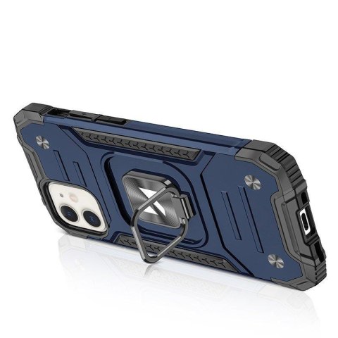 Etui pancerny pokrowiec do iPhone 14 uchwyt magnetyczny Ring Armor niebieski