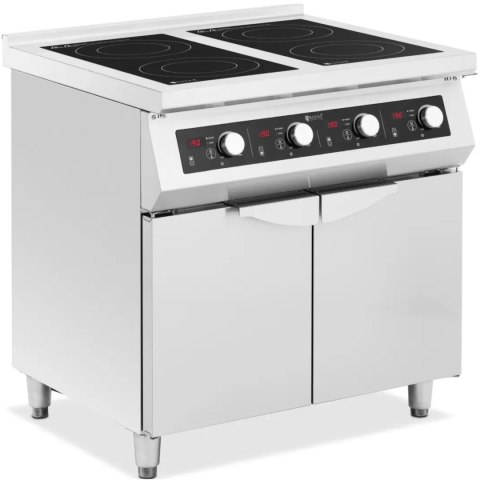 Kuchnia indukcyjna wolnostojąca z szafką 4 palniki 400 V 17000 W Kuchnia indukcyjna wolnostojąca z szafką 4 palniki 400 V 17000 W