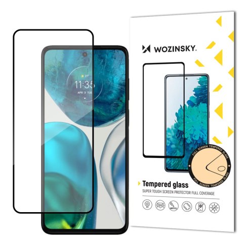 Wytrzymałe szkło hartowane 9H na cały ekran Motorola Moto G52 z ramką Case Friendly czarny Wytrzymałe szkło hartowane 9H na cały ekran Motorola Moto G52 z ramką Case Friendly czarny
