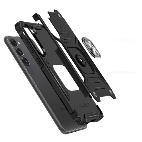 Etui pancerny pokrowiec do Samsung Galaxy S23 uchwyt magnetyczny Ring Armor czarny