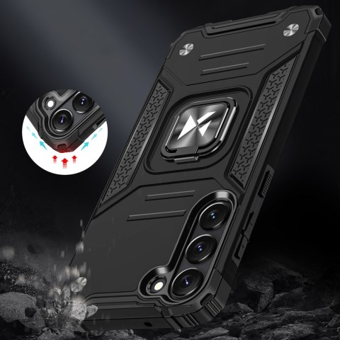 Etui pancerny pokrowiec do Samsung Galaxy S23 uchwyt magnetyczny Ring Armor czarny
