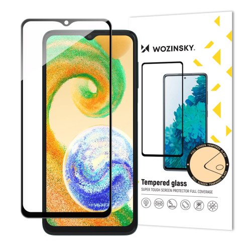 Szkło hartowane 9H na cały ekran Samsung Galaxy A04s z czarną ramką Full Glue Szkło hartowane 9H na cały ekran Samsung Galaxy A04s z czarną ramką Full Glue