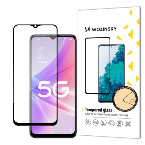 Wytrzymałe szkło hartowane 9H na cały ekran Realme Narzo 50 z ramką Case Friendly czarny Wytrzymałe szkło hartowane 9H na cały ekran Realme Narzo 50 z ramką Case Friendly czarny