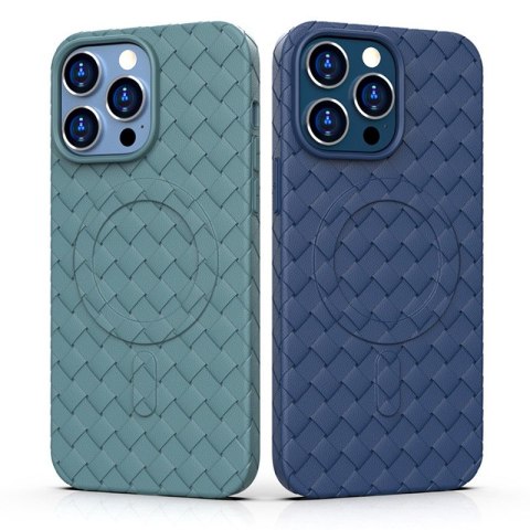 Etui pokrowiec plecionka do iPhone 13 Pro z MagSafe Woven Case granatowy Etui pokrowiec plecionka do iPhone 13 Pro z MagSafe Woven Case granatowy