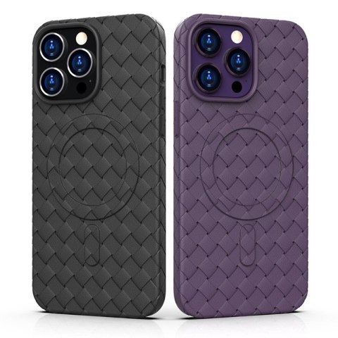 Etui pokrowiec plecionka do iPhone 13 Pro z MagSafe Woven Case granatowy Etui pokrowiec plecionka do iPhone 13 Pro z MagSafe Woven Case granatowy
