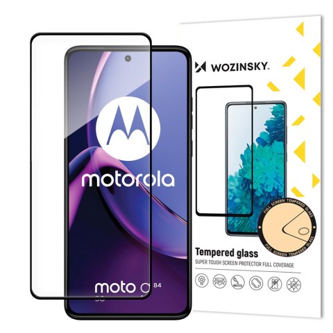 Szkło hartowane 9H na cały ekran Motorola Moto G84 z czarną ramką Full Glue Szkło hartowane 9H na cały ekran Motorola Moto G84 z czarną ramką Full Glue