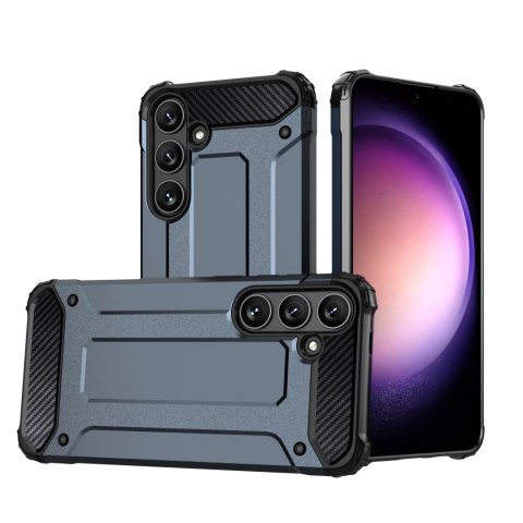Etui pancerne wzmacniane do Samsung Galaxy S24+ Hybrid Armor niebieskie Etui pancerne wzmacniane do Samsung Galaxy S24+ Hybrid Armor niebieskie