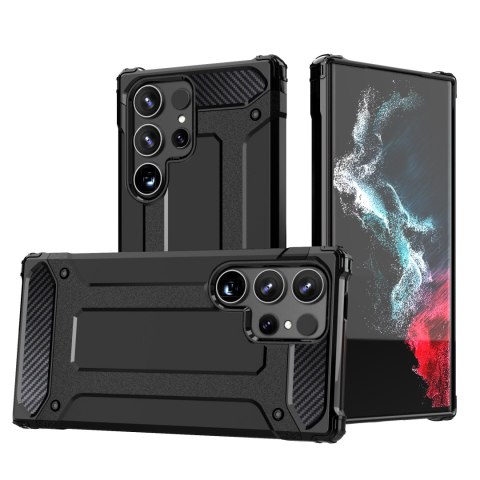 Etui pancerne wzmacniane do Samsung Galaxy S24 Ultra Hybrid Armor czarne Etui pancerne wzmacniane do Samsung Galaxy S24 Ultra Hybrid Armor czarne