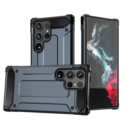 Etui pancerne wzmacniane do Samsung Galaxy S24 Ultra Hybrid Armor niebieskie Etui pancerne wzmacniane do Samsung Galaxy S24 Ultra Hybrid Armor niebieskie