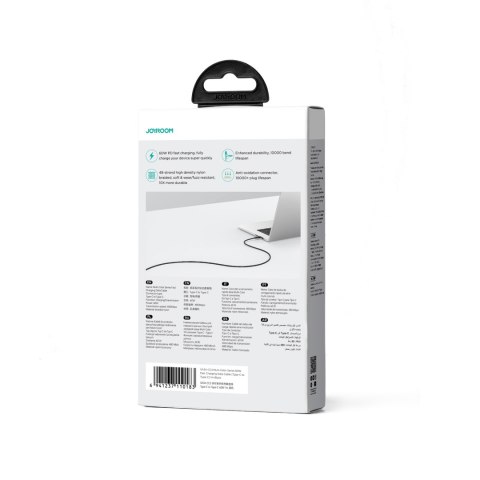 Kabel przewód USB-C 60W szybki transfer Multi-Color Series 1m czarny Kabel przewód USB-C 60W szybki transfer Multi-Color Series 1m czarny