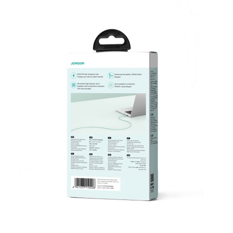 Kabel przewód USB-C 60W szybki transfer Multi-Color Series 1m zielony Kabel przewód USB-C 60W szybki transfer Multi-Color Series 1m zielony
