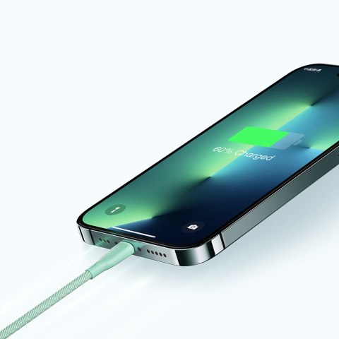 Kabel przewód USB-C 60W szybki transfer Multi-Color Series 1m zielony Kabel przewód USB-C 60W szybki transfer Multi-Color Series 1m zielony