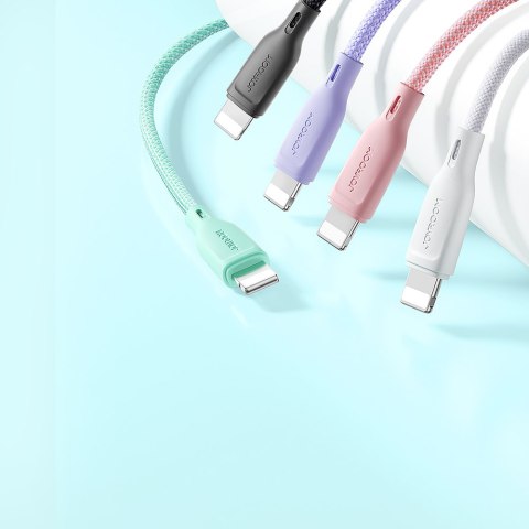 Kabel przewód do iPhone USB-A - Lightning 3A Multi-Color Series 1m biały Kabel przewód do iPhone USB-A - Lightning 3A Multi-Color Series 1m biały