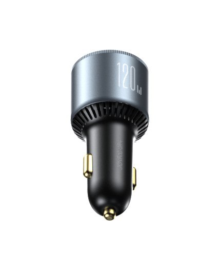 Ładowarka samochodowa 120W 2x USB-C 1x USB-A + kabel USB-C 100W ciemnoszara Ładowarka samochodowa 120W 2x USB-C 1x USB-A + kabel USB-C 100W ciemnoszara
