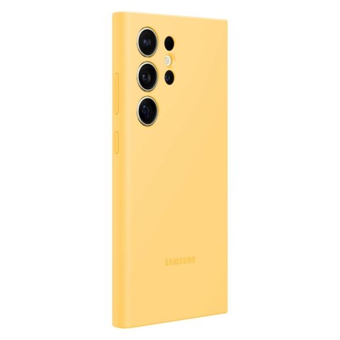 Oryginalne etui silikonowe pokrowiec do Samsung Galaxy S24 Ultra Silicone Case żółte Oryginalne etui silikonowe pokrowiec do Samsung Galaxy S24 Ultra Silicone Case żółte