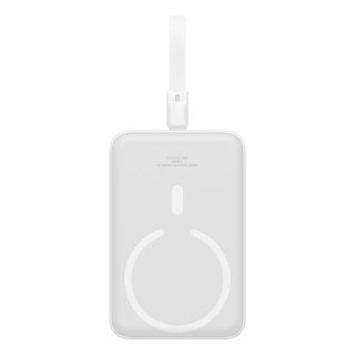Mini Powerbank MagSafe 10000mAh 20W z kablem Lightning do iPhone 0.3m biały